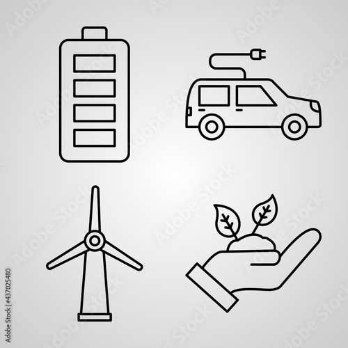 Simple Set of Ecology Vector Line Icons