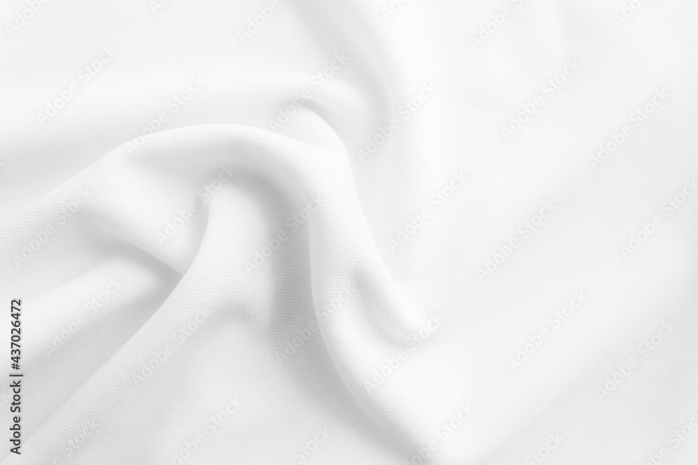 Wavy white cloth for background.