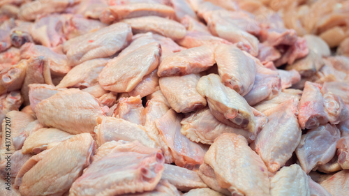 fresh chicken wings in market