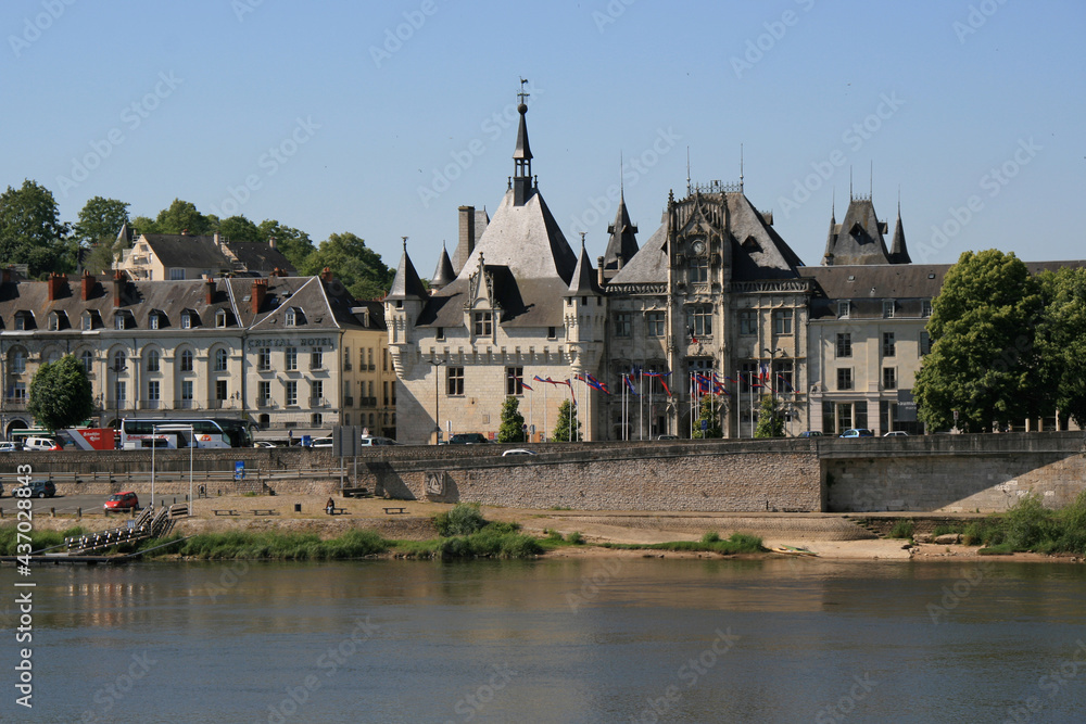 river loire and city of saumur (france)
