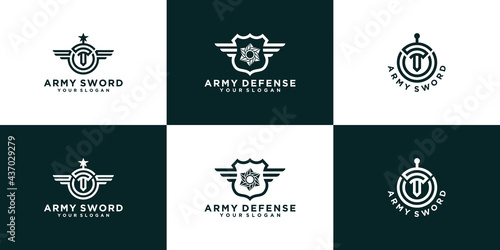 military army defense logo collection