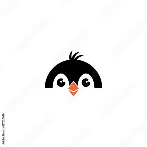 penguin logo vector icon illustration
