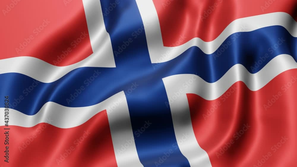3d rendering of a National Norway flag waving in a looping motion 3d rendering of a National Norway flag waving in a looping motion