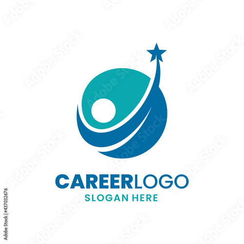 Career logo template design. Leadership logo. Growth and success concept.