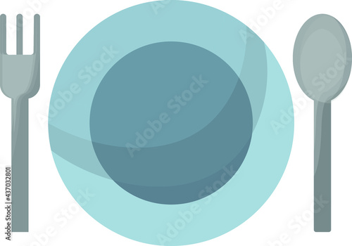 fork and spoon on plate
