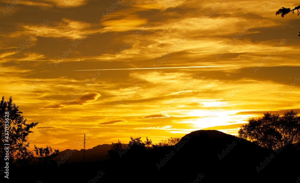 sunset in the mountains sunset in the mountains