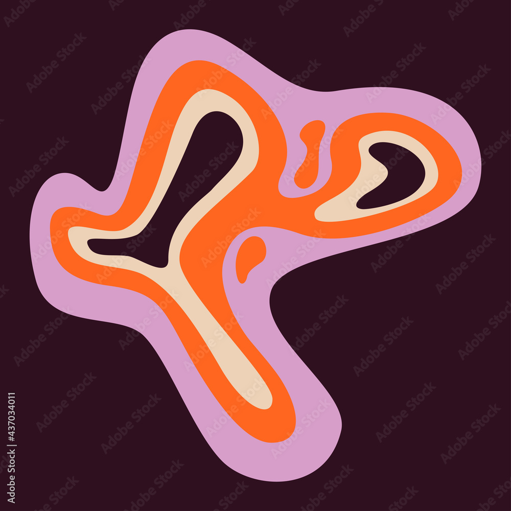 Abstract Paint Shaped Curves