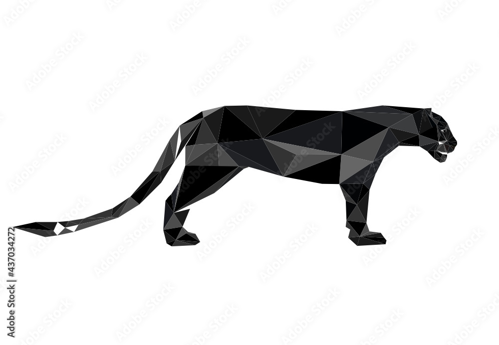 Obraz premium low poly tiger.