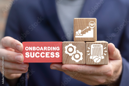 Business concept of onboarding success.