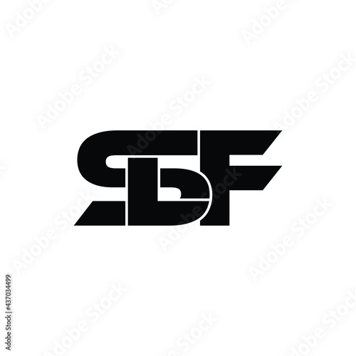 SLF letter monogram logo design vector