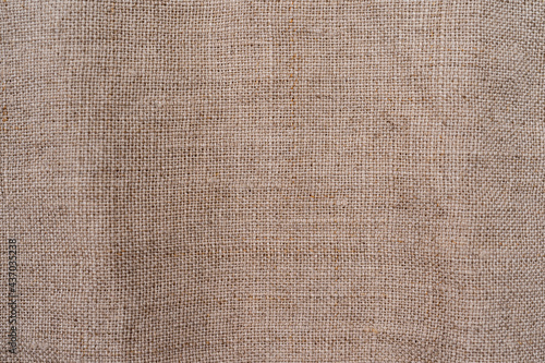 Natural linen background, natural linen sackcloth texture closeup for design