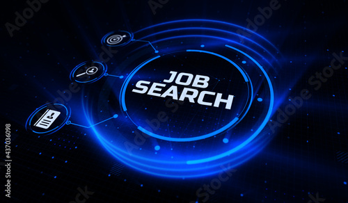 Job Search Hiring Employment HR Recruiting Business Finance concept.