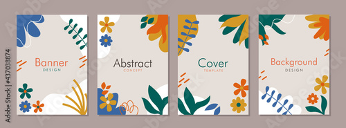 Set of abstract creative artistic templates. Universal cover Designs for Annual Report, Brochures, Flyers, Presentations, Leaflet, Magazine.