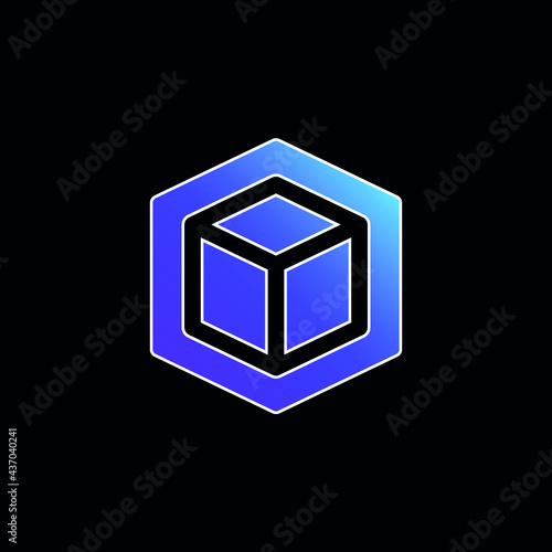 3d blue gradient vector icon