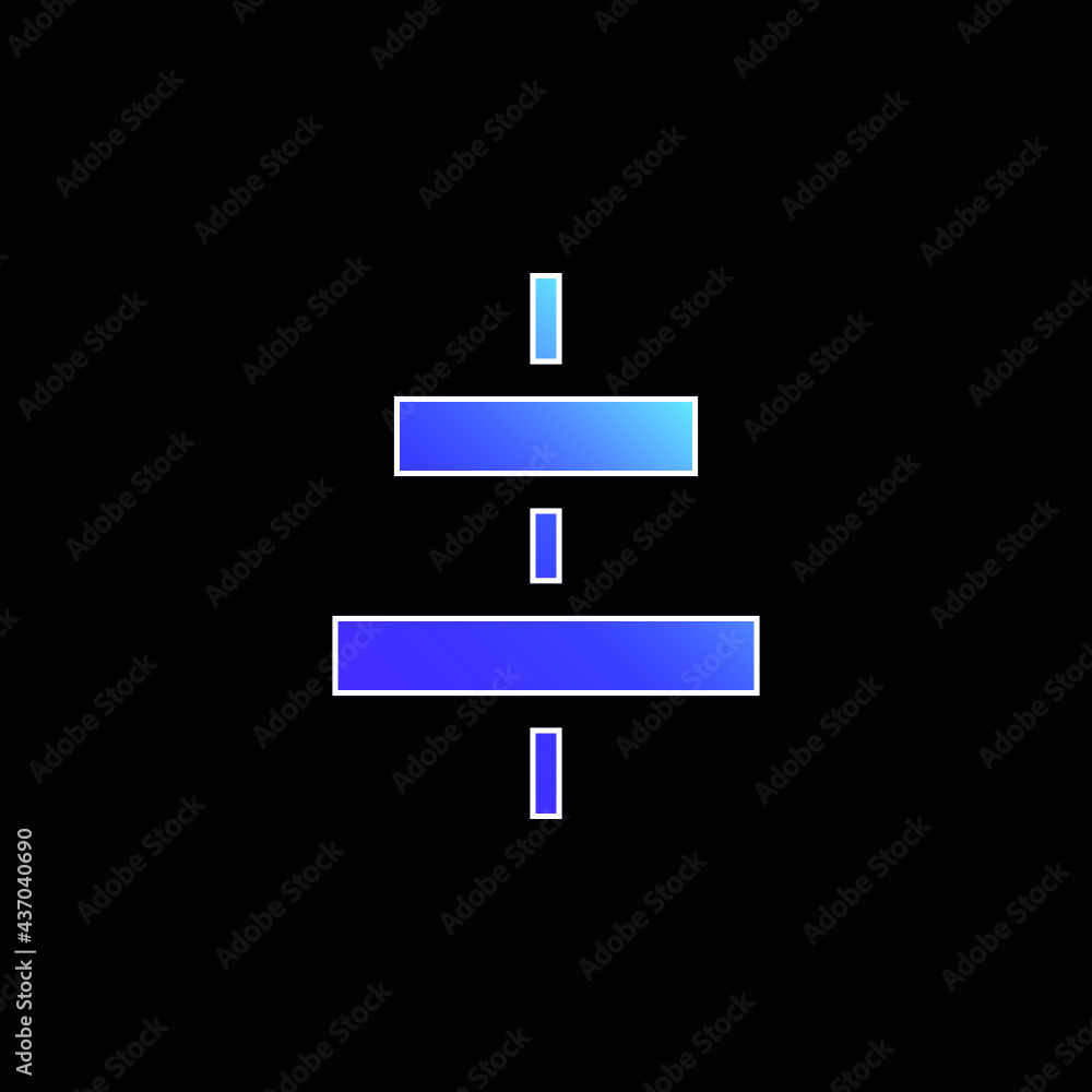 Align blue gradient vector icon Align blue gradient vector icon