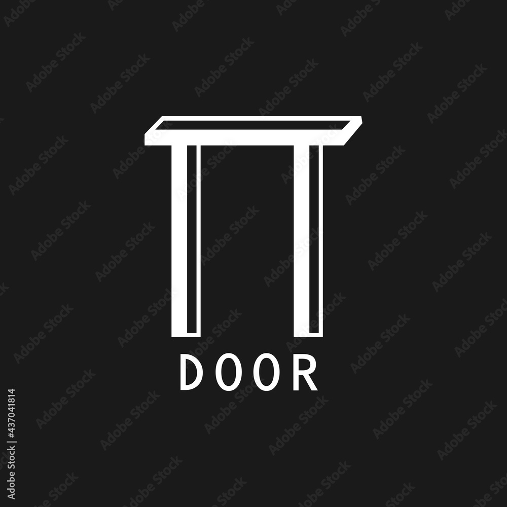 Wooden Door Logo Design Vector Wooden Door Logo Design Vector