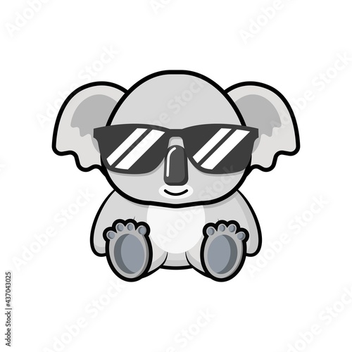 Photography Koala wearing glasses cartoon vector graphics