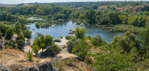 Cuadro en lienzo Summer Pivdennyi Buh (Southern Bug) river in Myhiya, Mykolayiv Region, Ukraine