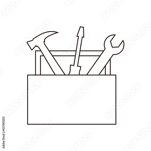 Tools Box icon vector illustration sign