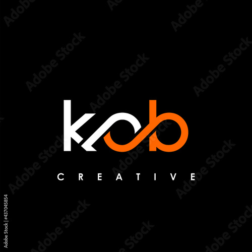 KOB Letter Initial Logo Design Template Vector Illustration