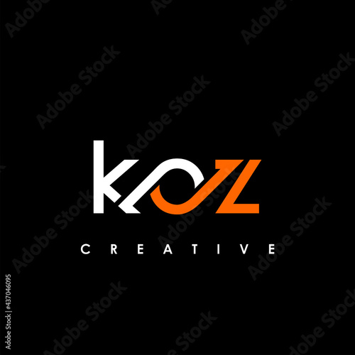 KOZ Letter Initial Logo Design Template Vector Illustration