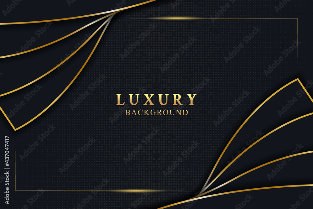 Abstract elegant luxury background concept with black and gold texture ...