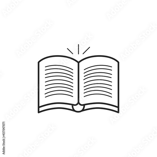 Open book sketch icon isolated on background. Hand drawn Open book icon. Vector.