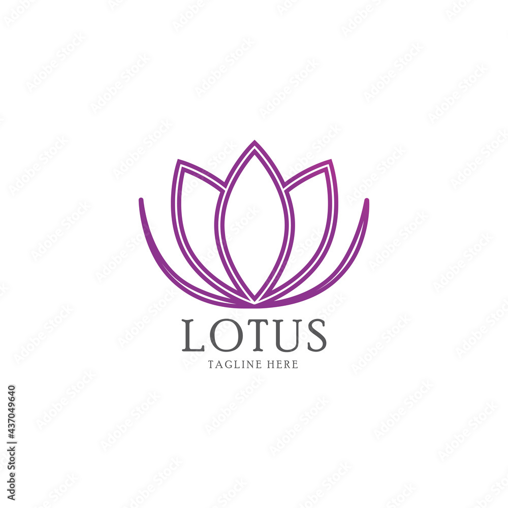 lotus flower logo icon vector template. lotus flower logo icon vector template.