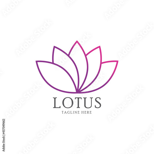 lotus flower logo icon vector template.