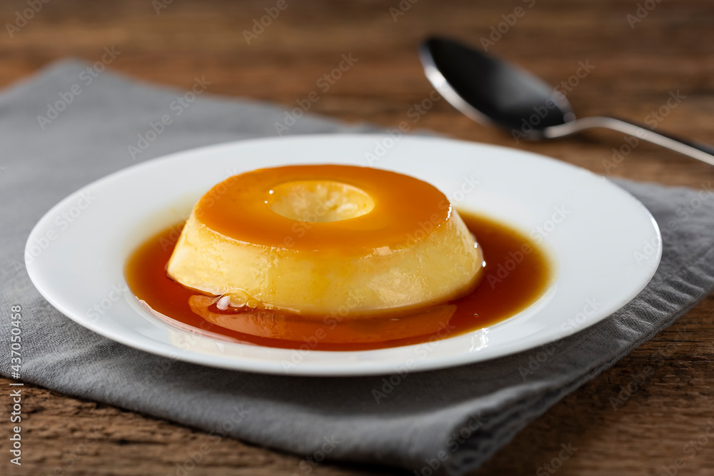 Milk Pudding or Pudim de leite. Traditional brazilian dessert. Milk Pudding or Pudim de leite. Traditional brazilian dessert.