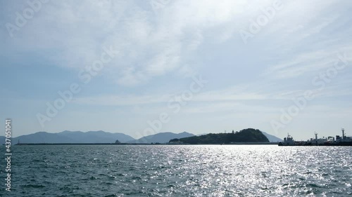 Odongdo Island and sea in Yeosu, Korea photo