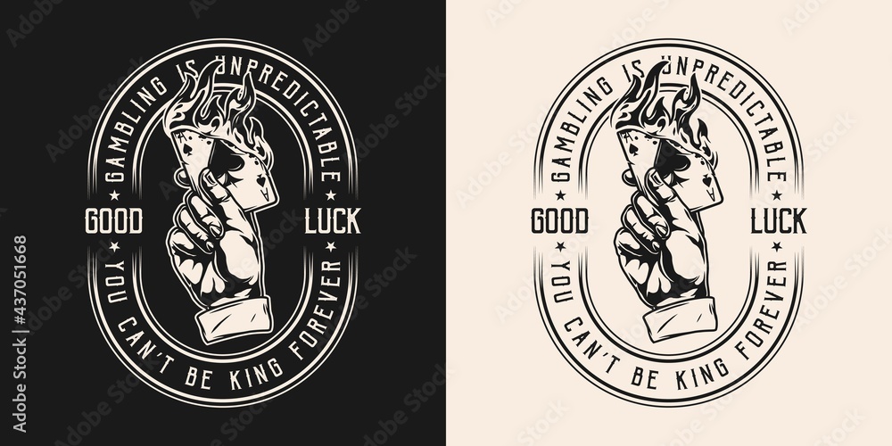 Naklejka premium Gambling vintage label