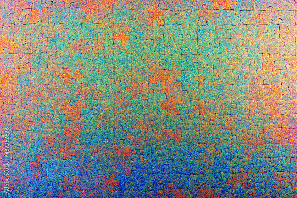 Colorful jigsaw puzzle pieces. Jigsaw puzzle as background