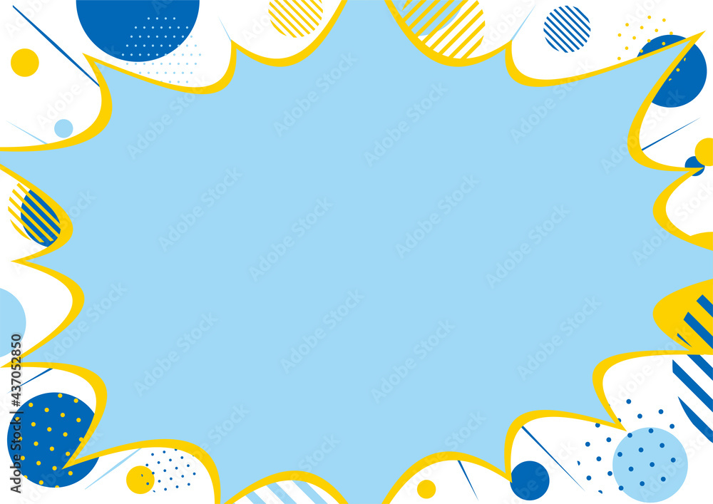吹き出し 爽やかな配色のドット幾何学背景 Stock Vector Adobe Stock
