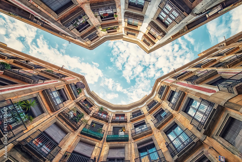 Photography Street in Barcelona city in the daytime, Spain