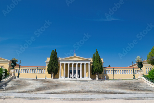 Zappeion Megaron is a part of national heritage of Greek civilization. Athens Greece, 5-20-2021 photo