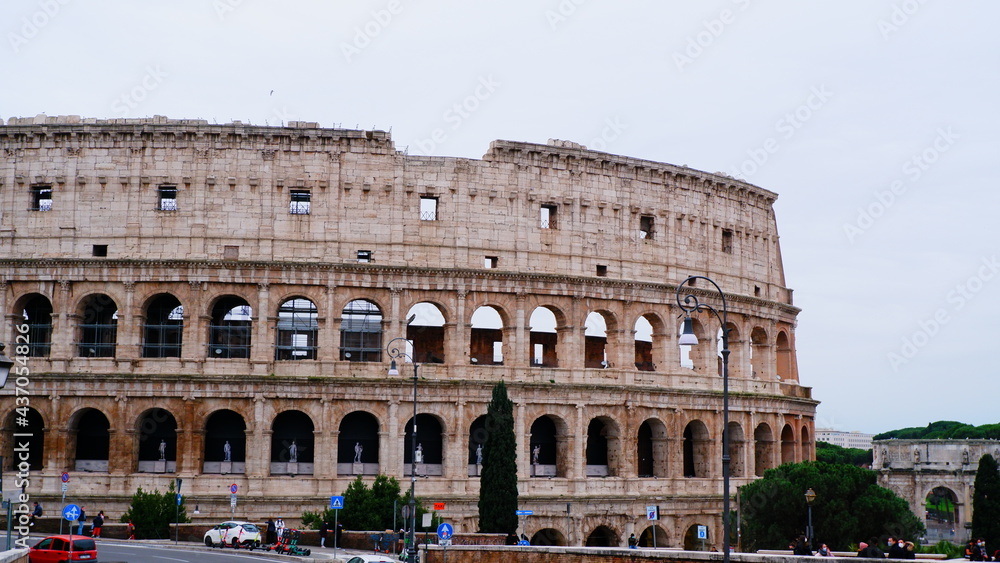 Coliseum in Rome at dusk
