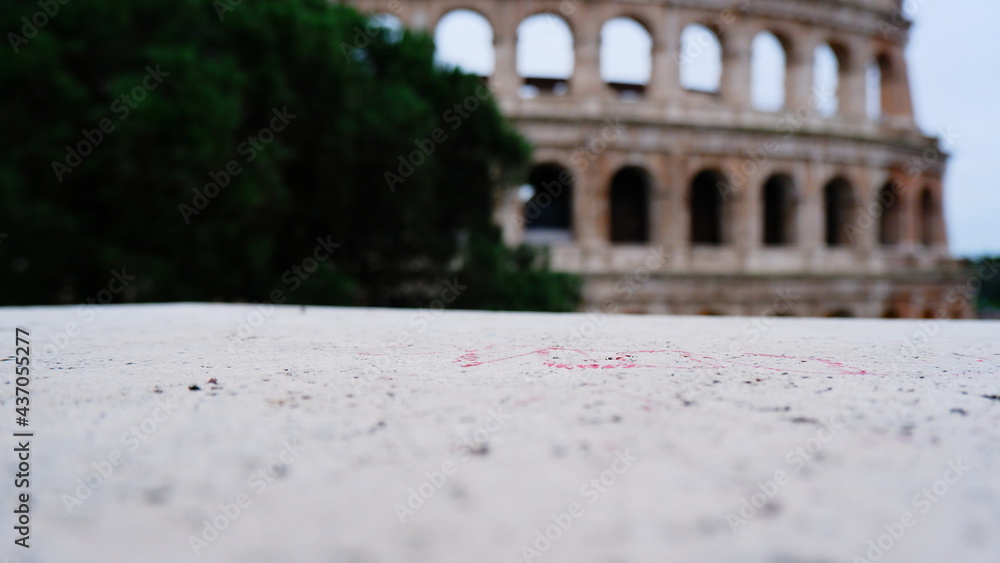 Obraz premium Colosseum in Rome at sunrise, Italy, Europe.