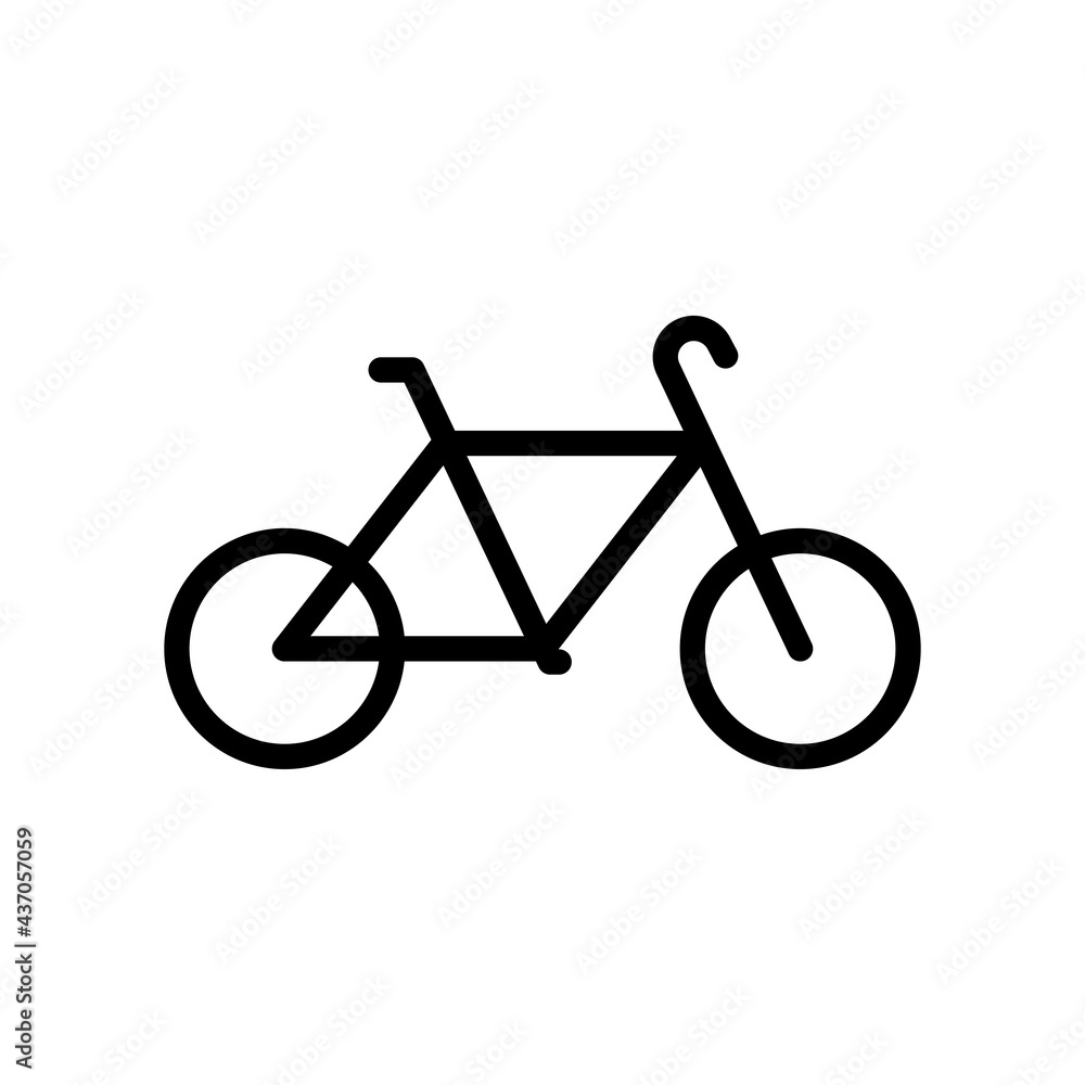 Bicycle icon. outline style icon. simple illustration. Editable stroke. Design template vector Bicycle icon. outline style icon. simple illustration. Editable stroke. Design template vector