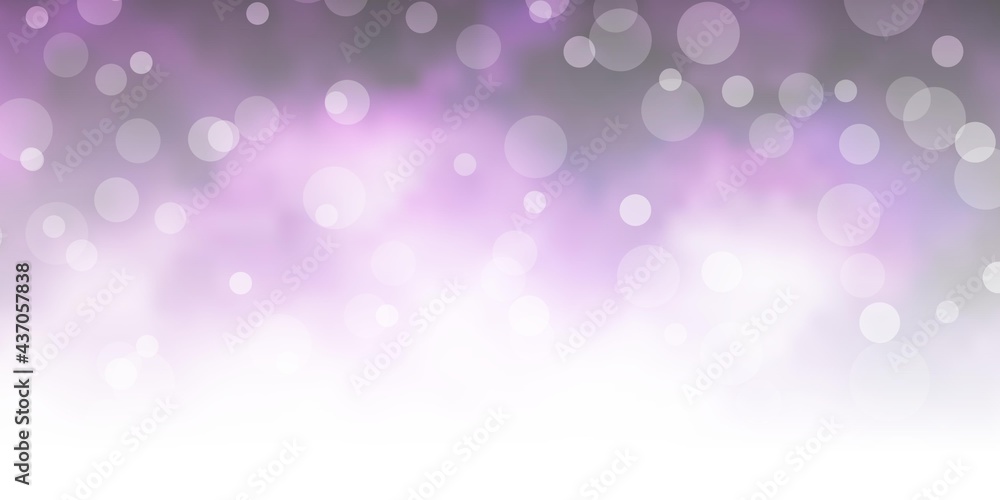 Light Purple vector pattern with circles.