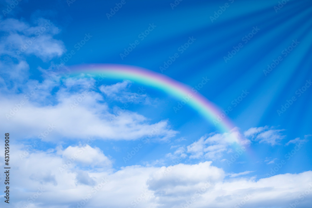 青空と太陽に虹 青空と太陽に虹