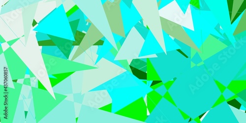 Light Blue, Green vector layout with triangle forms.