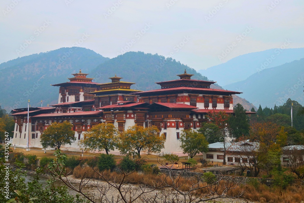 Punakha Dzong (the palace of great happiness or bliss). 