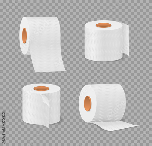 Toilet paper towels roll for bathroom, restroom.