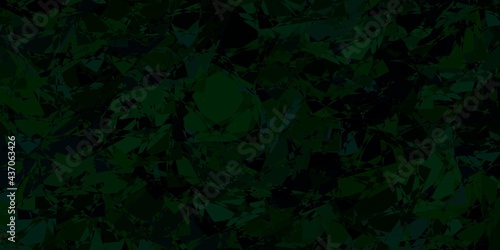 Dark Green vector template with triangle shapes.