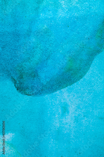 blue Abstract colorful watercolor on paper close-up background texture