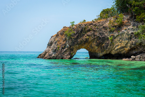 Stone arch with beautiful sea ; Koh Lipe in Satun, Thailand