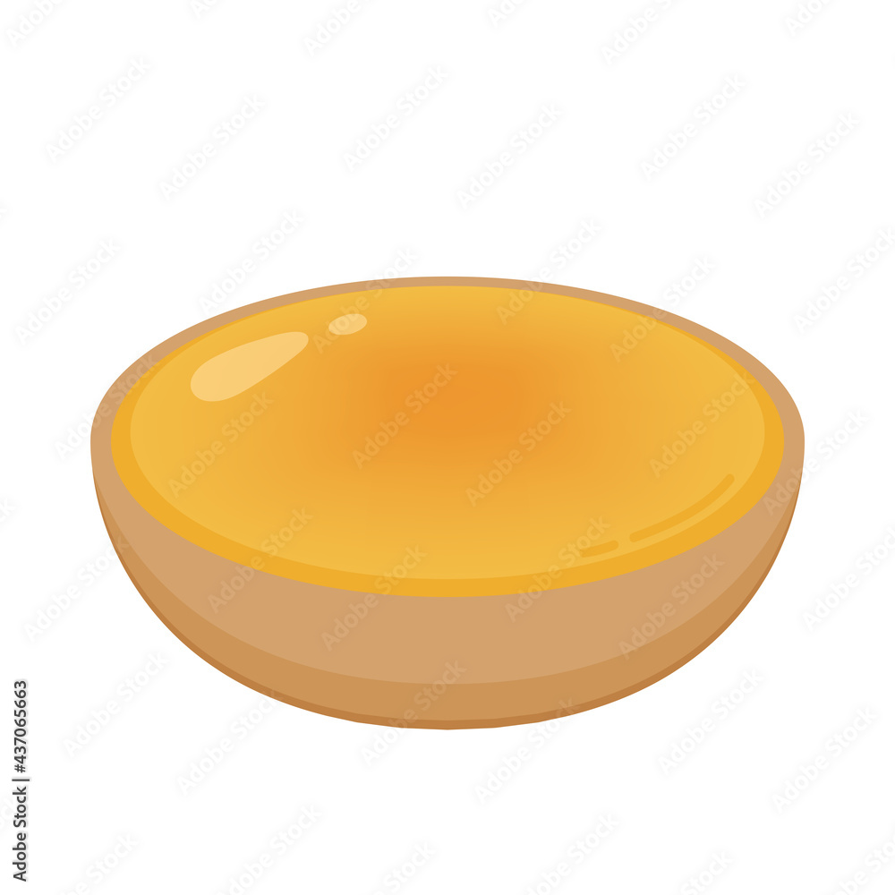 Egg tart cartoon vector. Egg tart on white background. Egg tart cartoon vector. Egg tart on white background.