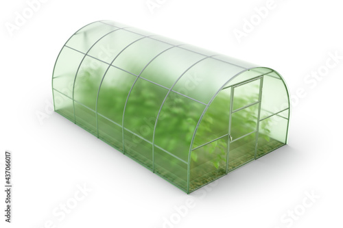 Fotografie Farm greenhouse for growing plants, fruits, berries, vegetables, flowers