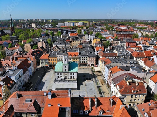 Gliwice from drone - city in Poland